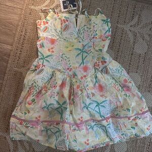 Roller Rabbit for target 🎯 women’s Tropical Sundress in Yellow, Pink and Green